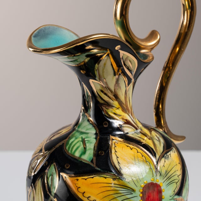 Traditional Mid 20th Century Belgium Green Ceramic Jar For Sale - Image 3 of 15