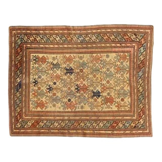 Antique Russian Kazak, 3'8" X 4'8" For Sale