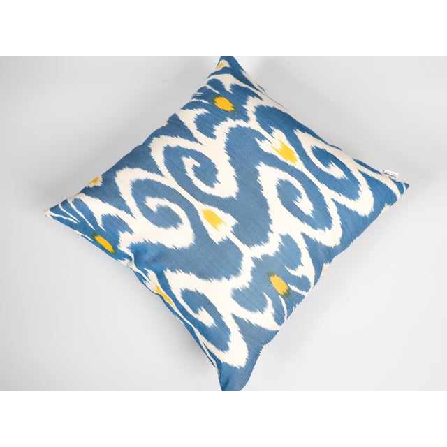 Blue Blue Ikat Pillow Cover for Sale For Sale - Image 8 of 8