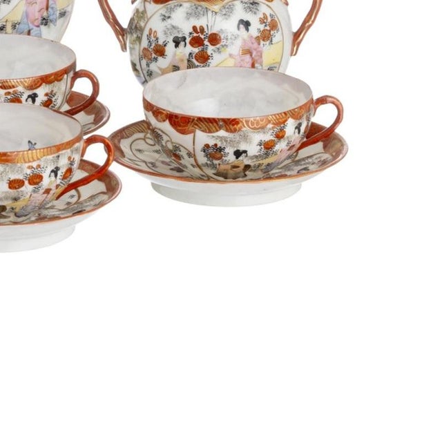 Japanese Porcelain Kutani Tea Service, 19th Century, Set of 23 For Sale - Image 5 of 6