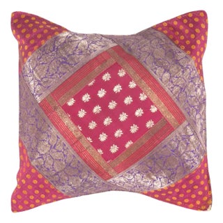 Pasargad DC Sari Silk Square Pillow Case For Sale