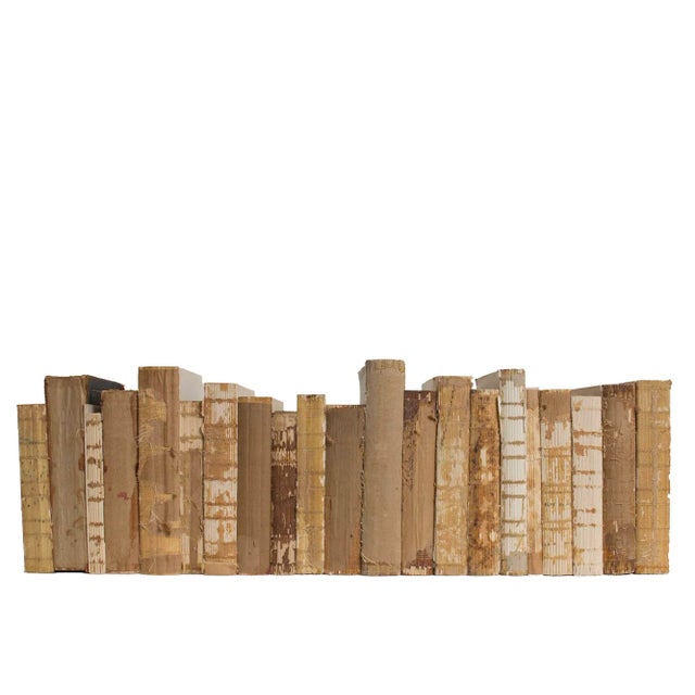 Transitional Decorative Books - Vintage Paper & String Books - Tan Books By The Foot For Sale - Image 3 of 3