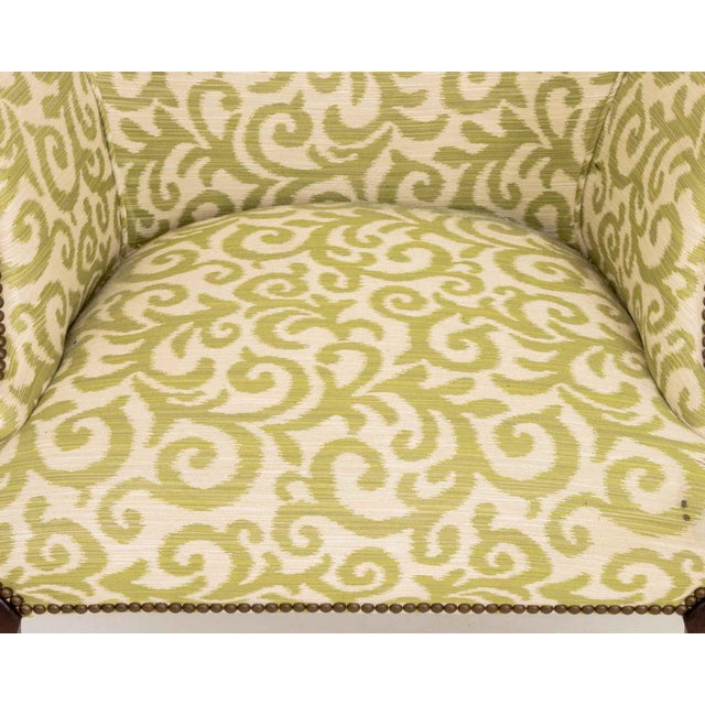 Mid 20th Century Chippendale Style Upholstered Wingback Armchair For Sale - Image 5 of 8