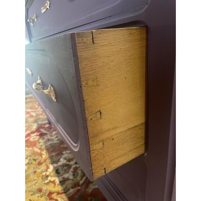 Blue Art Nouveau Painted Chest of Drawers For Sale - Image 8 of 12