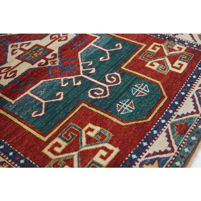Vintage Kazak Fachralo Rug 4'0'' x 5'2'' For Sale - Image 9 of 11