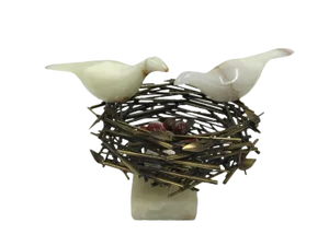 C. Jere Signed "Bird Nest" Table Sculpture