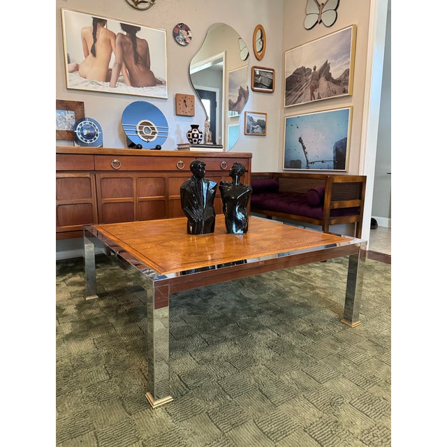 A Beautiful Mid Century Modern Coffee Table in the Style of Milo Baughman, Circa 1960s For Sale - Image 11 of 12
