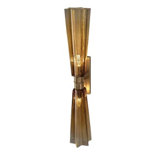 Italian Lively Amber Murano Glass Wall Sconce by Simoeng For Sale