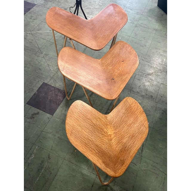 Nesting Tables by Jacques Hitier, 1952, Set of 3 For Sale - Image 3 of 12