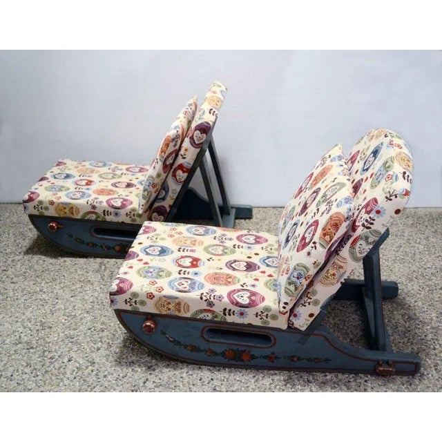 Set of Tyrolean Sledding Chairs, 1950s For Sale - Image 10 of 11