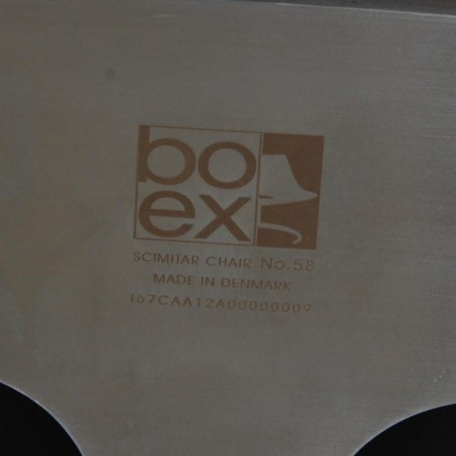 Scimitar Chair in Black Leather by Fabricius and Kastholm, 1980s For Sale - Image 14 of 15