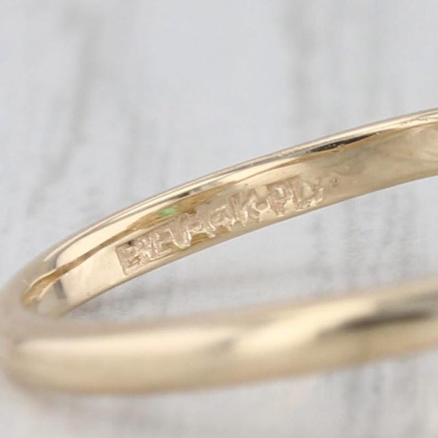 2010s 0.42ctw Pear Emerald Diamond Halo Ring 14k Yellow Gold Size 5.25 Engagement For Sale - Image 5 of 9