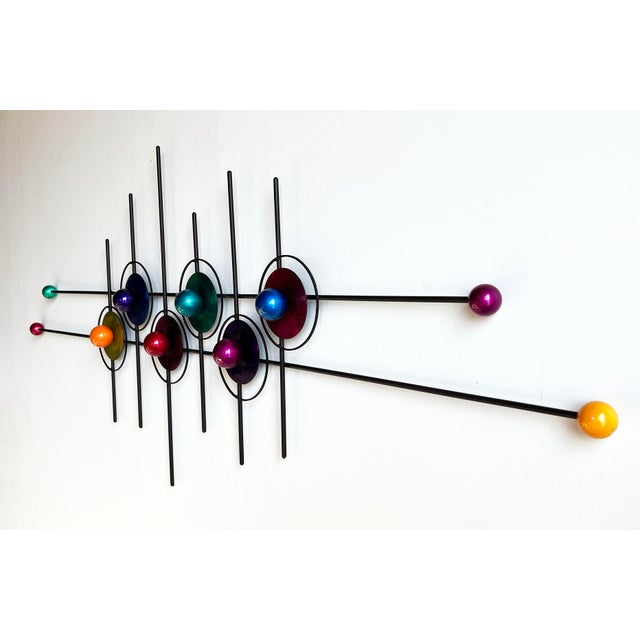 Wood Large Postmodern Memphis Era Geometric Wall Sculpture by Rick Martin c.2004 For Sale - Image 7 of 9