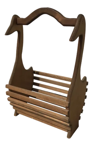Late 20th Century Wooden Geese Basket