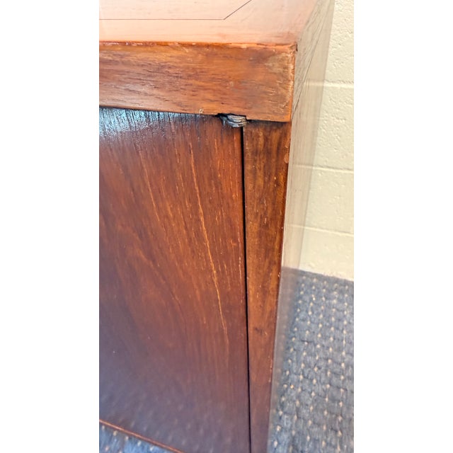 Baker Furniture Mid-Century Modern Walnut Cabinet With Brass Hardware, Circa 1970s For Sale - Image 11 of 14