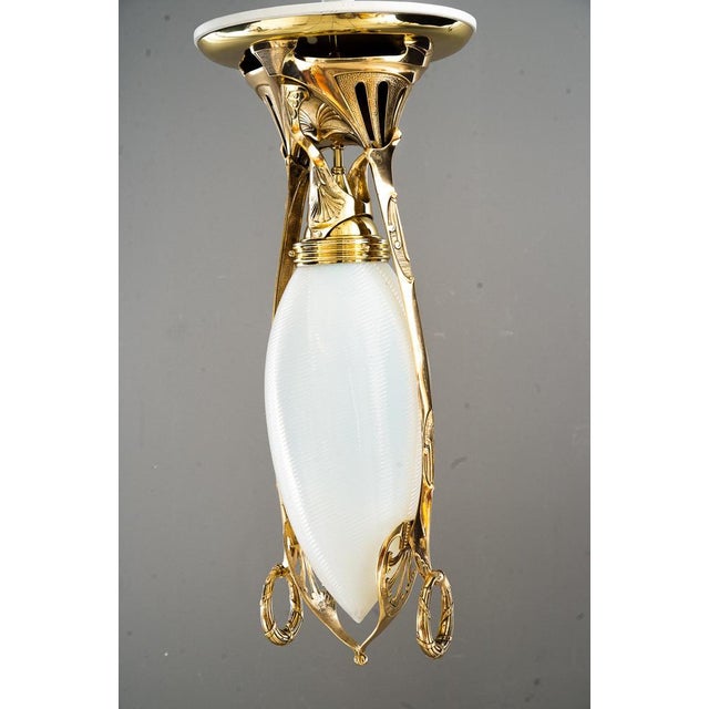 Vintage Art Deco Ceiling Lamp, 1920s For Sale - Image 3 of 16