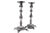 Silver Candlesticks with Turned Stems and Embossed Floral Motifs, Set of 2, in Good conditions.
