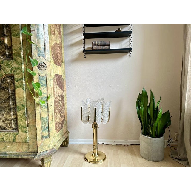 Metal Vintage Brass Table Lamp by Carl Fagerlund for Orrefors, 1970s For Sale - Image 7 of 16