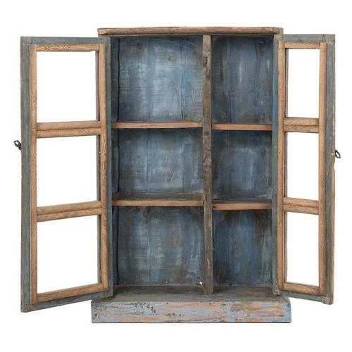 This solid wood glazed storage unit is an authentic collector's item for enthusiasts of antique furniture. with its...