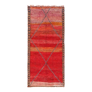 Nazmiyal Collection Vintage Red Moroccan Rug For Sale