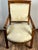Antique French Directoire Style Fauteuil Open Arm Chair in Sapelle Mahogany C. Late 19th Century For Sale - Image 4 of 10