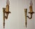 Gold Baroque Spanish Brass Wall Lamps, 1920s, Set of 2 For Sale - Image 8 of 8