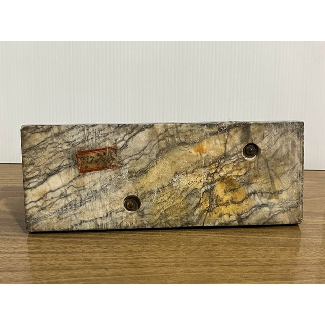 Mid 20th Century Vintage Bronze Sculpture of a Lying Greyhound Dog on a Marble Base For Sale - Image 5 of 8