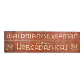 Marty Supreme Newly Made Reclaimed Waldman & Silverman Aluminum Movie Prop Sign For Sale