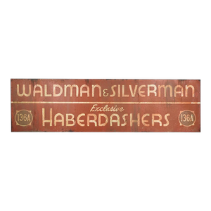 Marty Supreme Newly Made Reclaimed Waldman & Silverman Aluminum Movie Prop Sign
