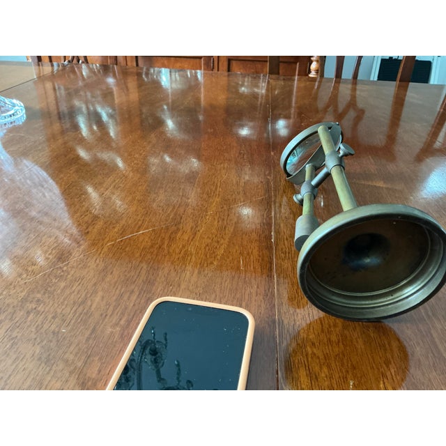 1940s Antique Brass Adjustable Desktop Magnifying Glass For Sale - Image 5 of 6