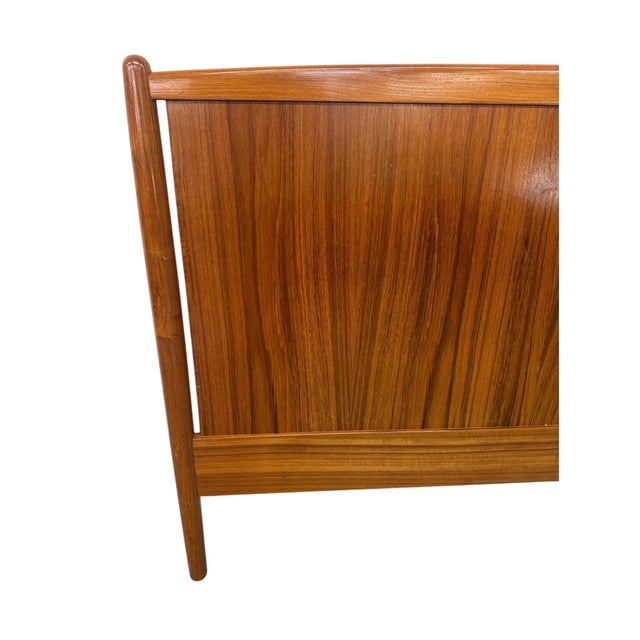 Mid-Century Danish Modern King Size Teak Headboard For Sale - Image 4 of 6