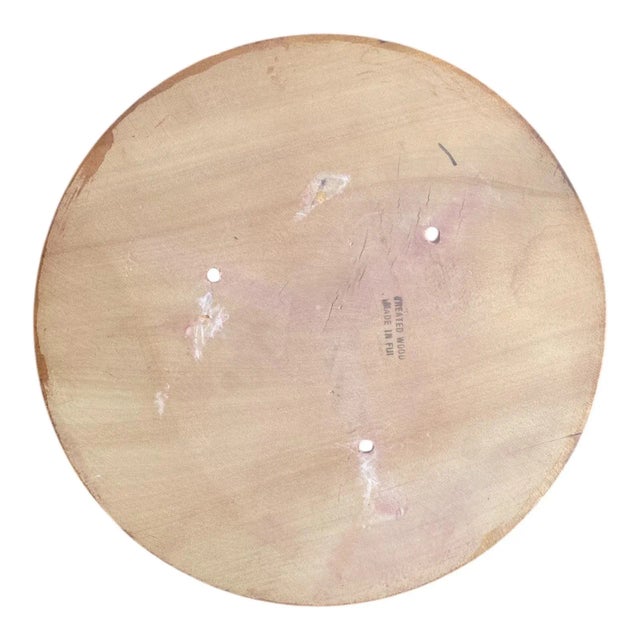 Vintage Hand Carved Wood Pedestal Stand Fiji Island Art Small Accent Table Decor For Sale - Image 10 of 15