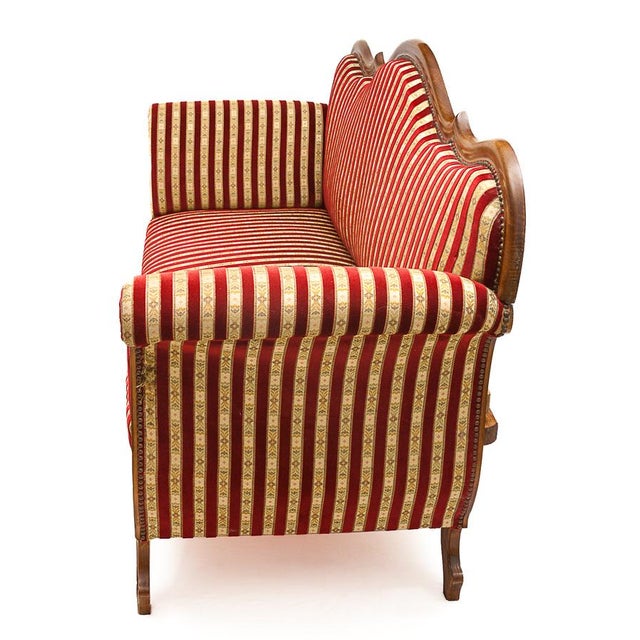 1930s Loveseat in Silk Fabric, 1930s For Sale - Image 5 of 13