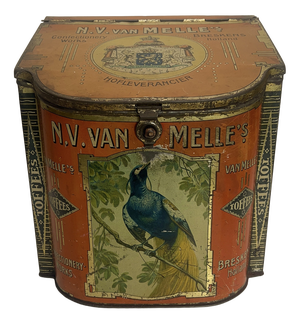 Antique Tin Biscuit from Van Melle, the Netherlands, 1920s