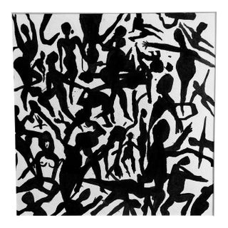 "Belonging" Original Figurative Abstract in Ink For Sale