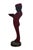 Rustic Wood Folk Art Silent Butler Bellhop Dumb Waiter Silhouette Serving Stand 35" For Sale - Image 3 of 14