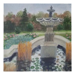 Tinatin Chkhikvishvili, Fountain, 21st Century, Oil on Canvas