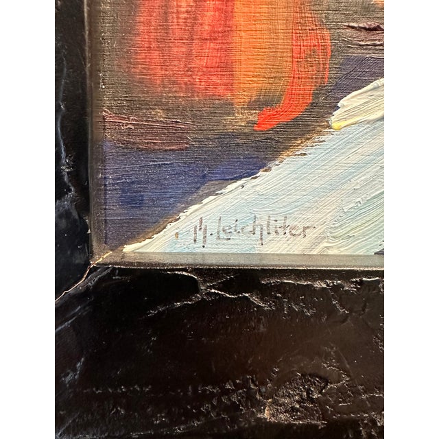 Mark Leichliter Oil Painting on Board, Signed & Framed, 2000’s For Sale In Los Angeles - Image 6 of 14