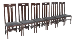Ingram Chairs by Charles Rennie Mackintosh for Cassina, 1980s, Set of 6