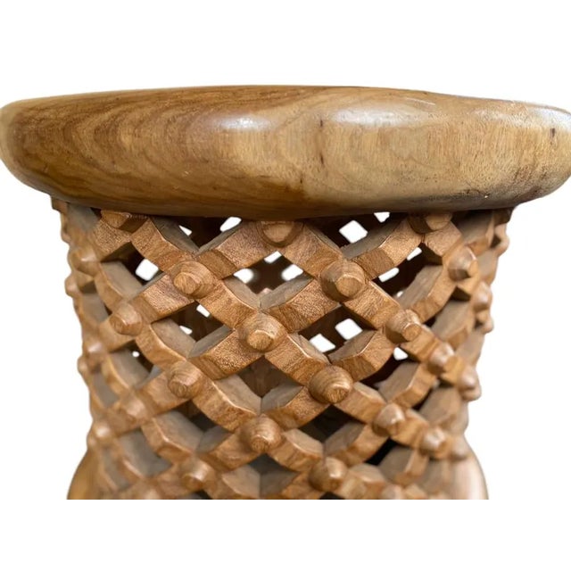 Brown Coffee Table Stool for Modern Home Décor . African Bedside Stool Design For Sale - Image 4 of 6