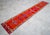 Hand-Knotted Turkish Runner Rug. Bright Orange Narrow Hallway Decor Kitchen Rug - 2' X 12'4" For Sale - Image 6 of 16