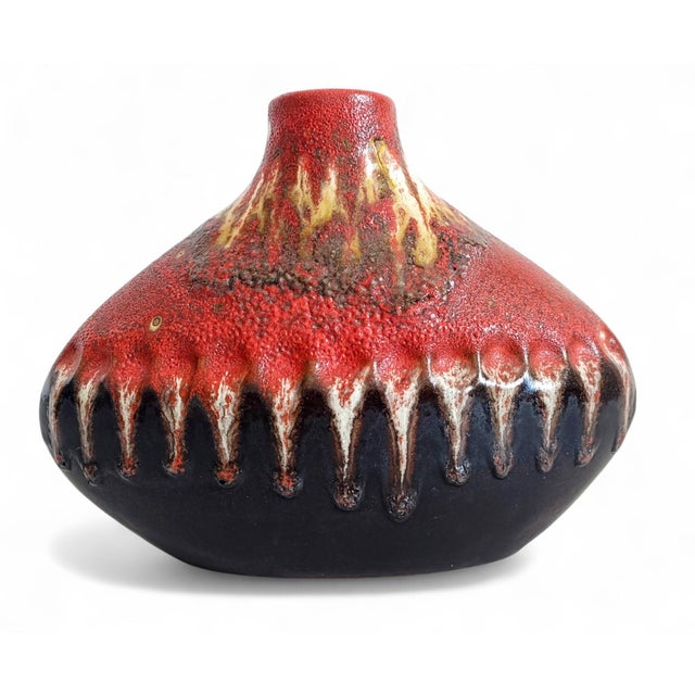A striking and highly unique sculptural ceramic vase by carstens tönnieshof, handmade in west germany circa the 1950s....