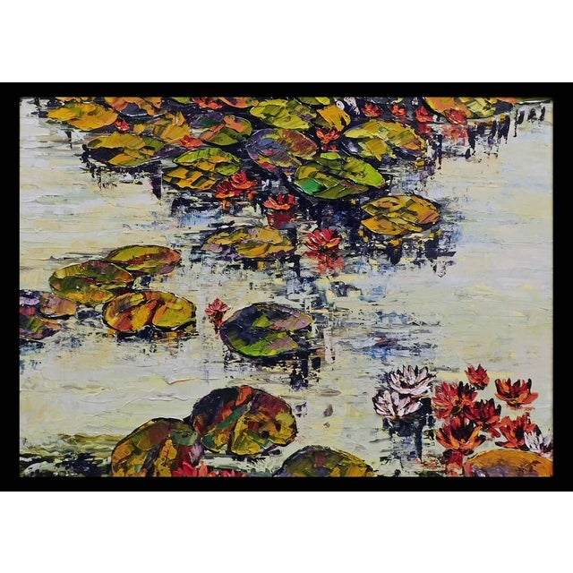 "Untitled" framed Original Oil on Canvas by Maya Eventov Hand signed by the artist museum mounted, matted and custom...