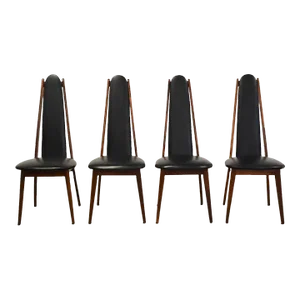 Walnut Dining Chairs - Set of 4