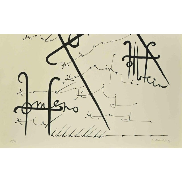 Letter H from the Alphabet series is a lithograph realized by Rafael Alberti in 1972. Hand-signed and dated on the lower...