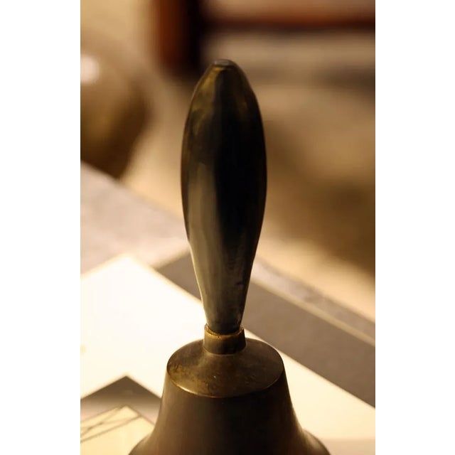 Vintage Brass Hand Bell For Sale - Image 4 of 5