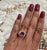 2020s 3.37 Carat Natural Amethyst Diamond Sapphire Yellow Gold Cocktail Ring, Size 7 For Sale - Image 5 of 5