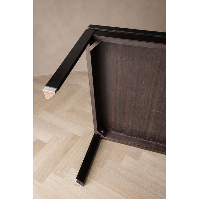Wood Vintage Square Coffee Table in Wood and Metal by MIM Roma, Italy, 1960s For Sale - Image 7 of 8