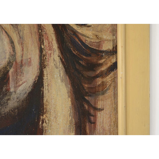 Brown 1960s Modernist Horse Painting, Framed For Sale - Image 8 of 13