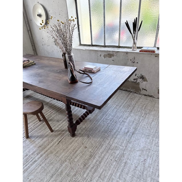Drapers Oak Table with Extensions, 1900s For Sale - Image 16 of 18